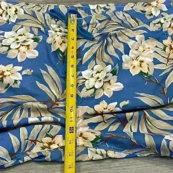 Chaps Mens Floral Board Shorts Multicolor Sz 42x9 Polyester Swim Trunks Hawaiian - Picture 12 of 13
